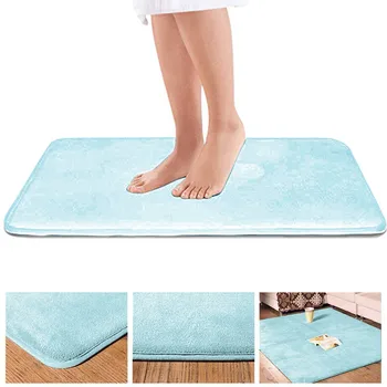 

non-slip mat Coral Fleece Memory Bath Mat Anti Slip Bath Rug with Strong Absorbent Machine Washable Shower Rug home Doormat