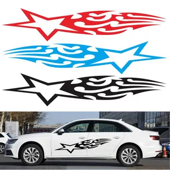

GISAEV Car Door Side Auto Boby Vinyl Flame Star Stickers Creative Car Styling Decals Pattern Flame Star Sticker Car Accessories