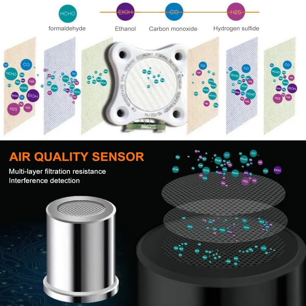 Детектор качества воздуха 6 в 1 HCHO PM2.5 PM1.0 PM10 TVOC USB монитор формальдегида анализатор газа ЖК-дисплей прецизионный детектор газа инструмент