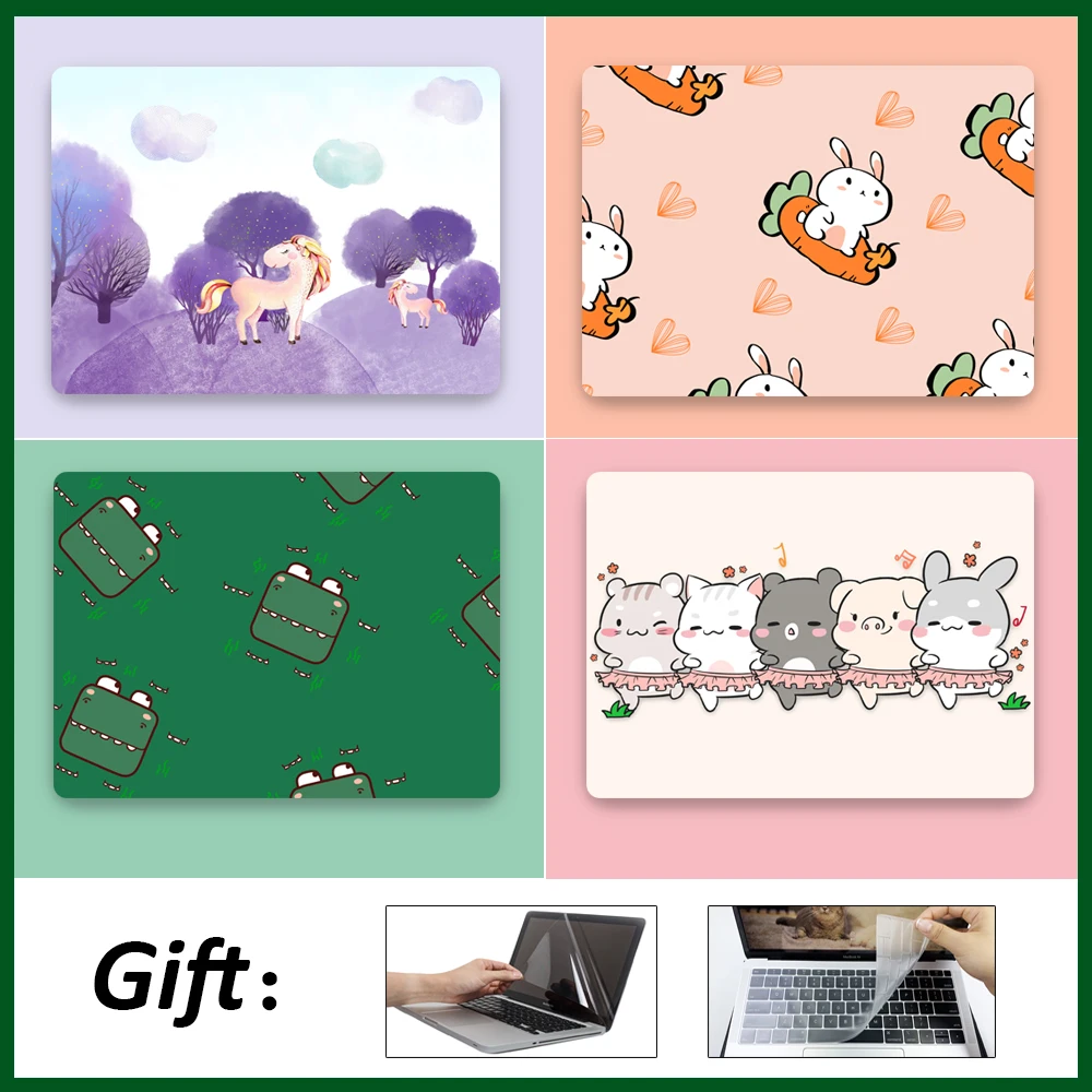 Cartoon Laptop Case For Apple Macbook Air 13 11 12 15 A1932 A2179 A2289 A2251 Pro 2021 Cute | Компьютеры и офис