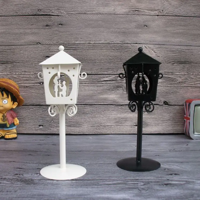 Romantic marriage proposal couple pavilion wrought iron candlestick Lantern Lamp Decor For Dinner Home Q1FD