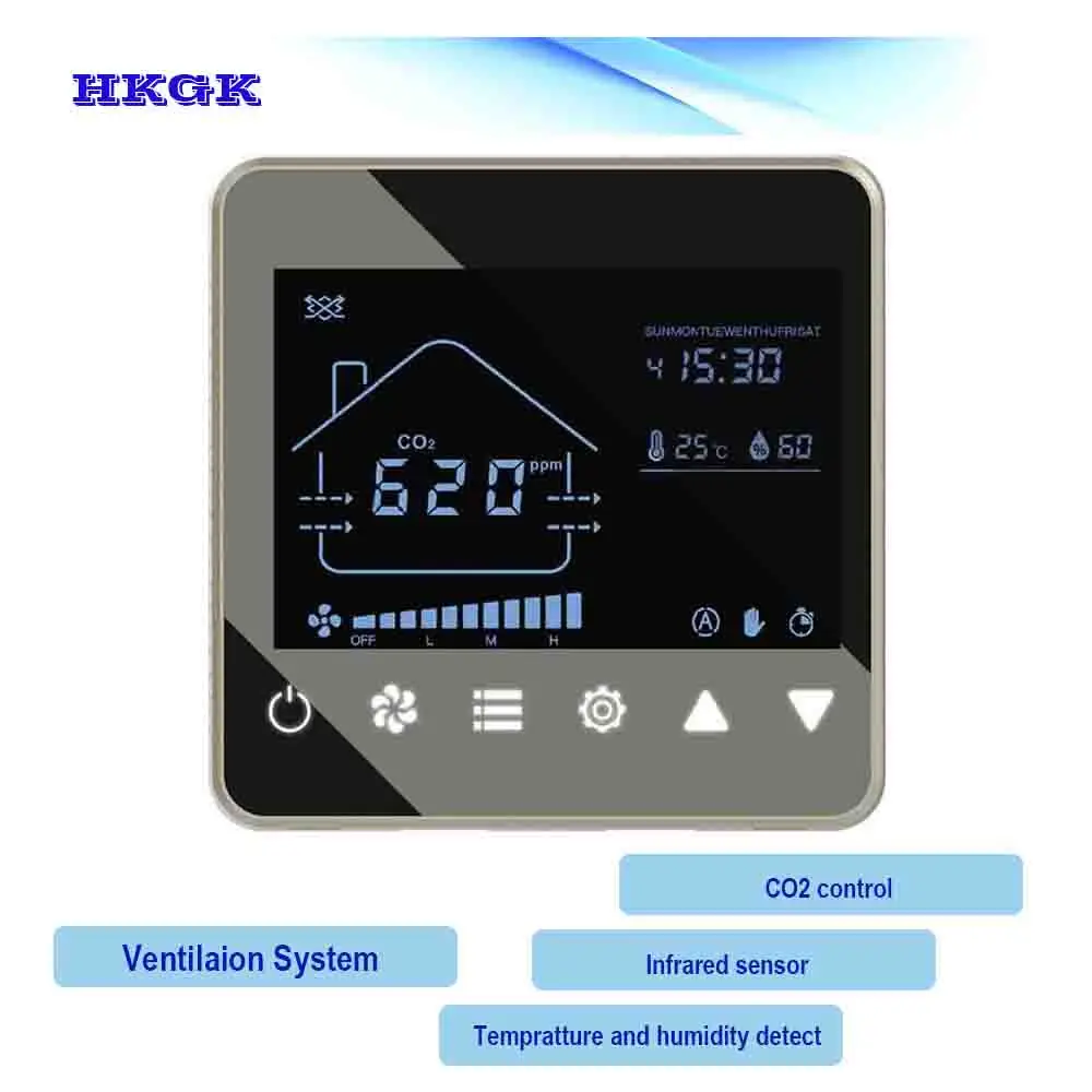 

Carbon Dioxide control for NDIR smart co2 gas regulator with temperature and humidity detection