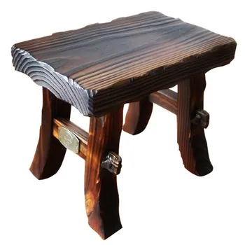 

Thicken home retro wood stool adult children's stool living room change shoe bench