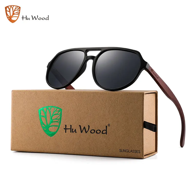 Hu Wood брендовые дизайнерские бамбуковые деревянные солнцезащитные очки для женщин и мужчин винтажные