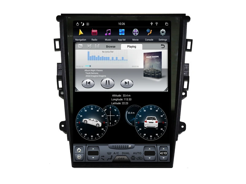 AVGOTOP Android 8,1 Tesla сенсорный монитор 2 Din в тире Автомобильный dvd-плеер для FORD MONDEO 2011-SYNC2(Авто Воздушная версия