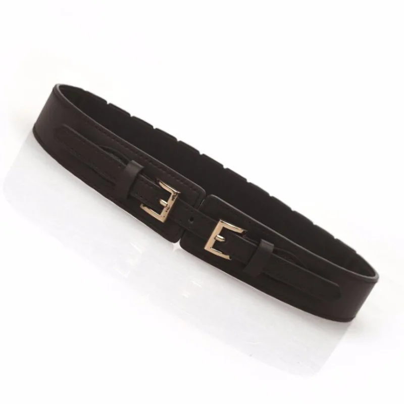 Корейская версия пояса широкий пояс PU эластичный красный пальто декоративные