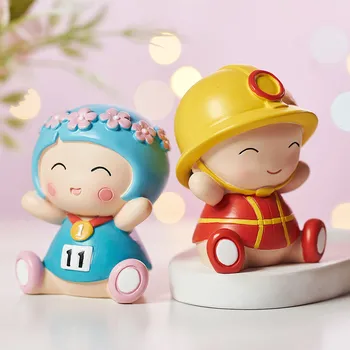 

Resin Ornament Figurines DIY Miniature Fairy House Decor Terrarium Dol LLiving Room Ornaments Home Office Table Decoration Gift