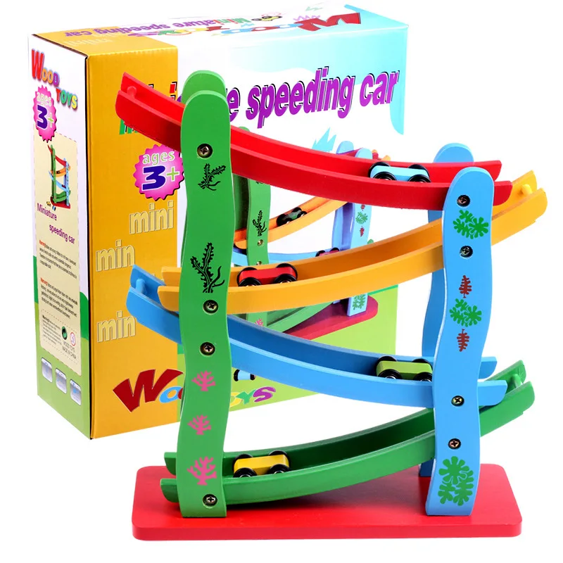 

Wood Stroller Car CHILDREN'S Toy Slip Gliding Camera Track Car-Free 1-2-3-6 a Year of Age Boy Unisex Educational Force