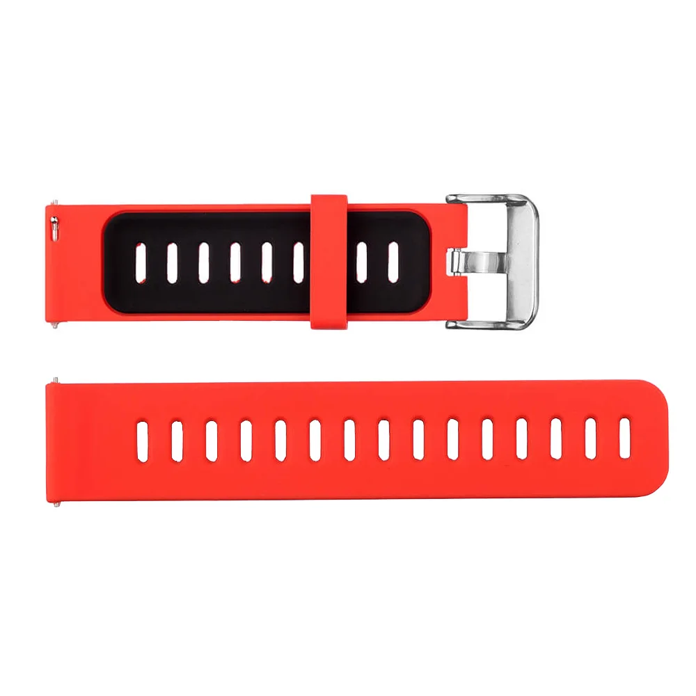 Soft Silicone Strap For Amazfit GTR 47MM Bracelet For huami amazfit stratos 2 pace Smart Watch Band Dual Color wrist strap 22mm - Цвет: Red  Black