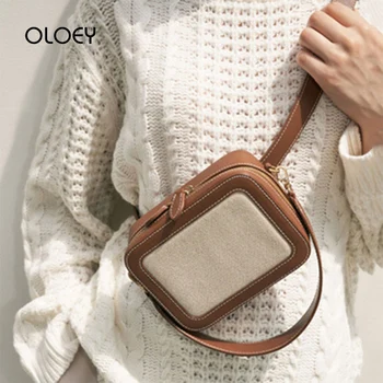 

Korean Fashion Chest Bag 2020 New Vintage Handbags Brown Women Bags Small Square Bag Simple Pu Leather Shoulder Crossbody Bags
