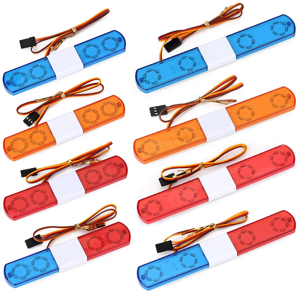 113/143Mm Lampeggiante Multifunzione Rc Police Car Led Luce Allarmante Per 1/10 1/8 Rc Car Hsp Kyosho Traxxas Tamiya Parts