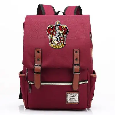 Волшебный Хогвартс Ravenclaw Слизерин Гриффиндор для мальчиков и девочек портфели для подростков школьные сумки холщовые женские сумки рюкзак мужской рюкзак - Цвет: C7