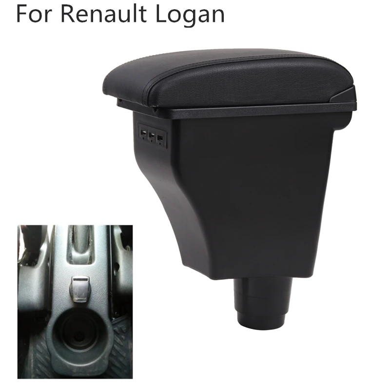 Для Renault Logan 2 подлокотник коробка Logan 2 Универсальный Автомобильный центральный подлокотник коробка для хранения Модификация аксессуары