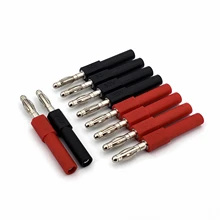 10 шт. красный и черный латунный 4 мм штекер типа "банан" до 2 мм гнездовой разъем адаптера