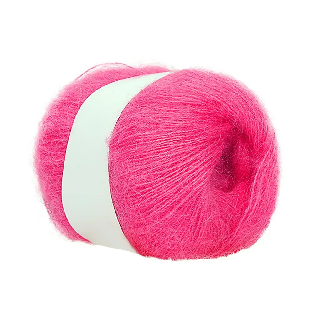 Шерстяная нить DIY тканая пряжа для ручного вязания вязаное одеяло крючком пряжа крючком para tejer Tejido de punto бытовые принадлежности Q3 - Цвет: Hot Pink