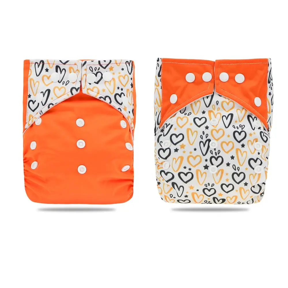 Reusable Baby Diaper-Cover Nappy Hot-Seller New-Print 2pcs/Pack