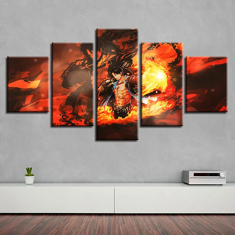 

Anime Poster Luffy Canvas HD Prints Posters Home Decor Wall Art Pictures 5 Pieces KIT Paintings No Frame