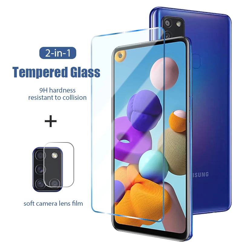 Защитное стекло 2 в 1 для Samsung M31/M21/M11/M01/M40/M30/M20/M10 | Мобильные телефоны и аксессуары