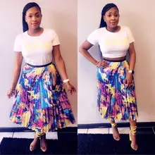 Модный вареный длинные юбки с принтом женские универсальные юбки с высокой талией летние уличные юбки длиной до лодыжки J1816