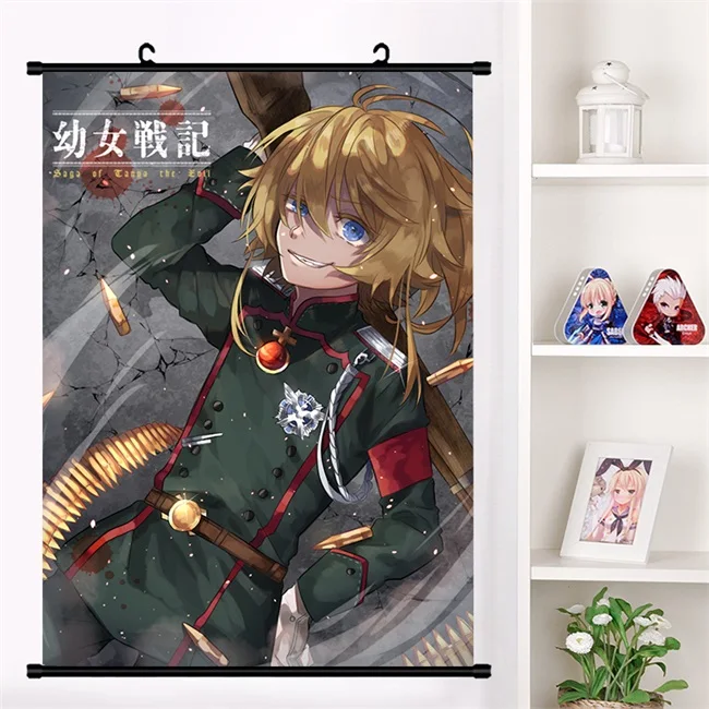 Аниме Youjo Senki Saga of Tanya the Evil Tanya Degurechaff настенный плакат с прокручивающейся стенкой коллекция домашнего декора искусство - Цвет: E