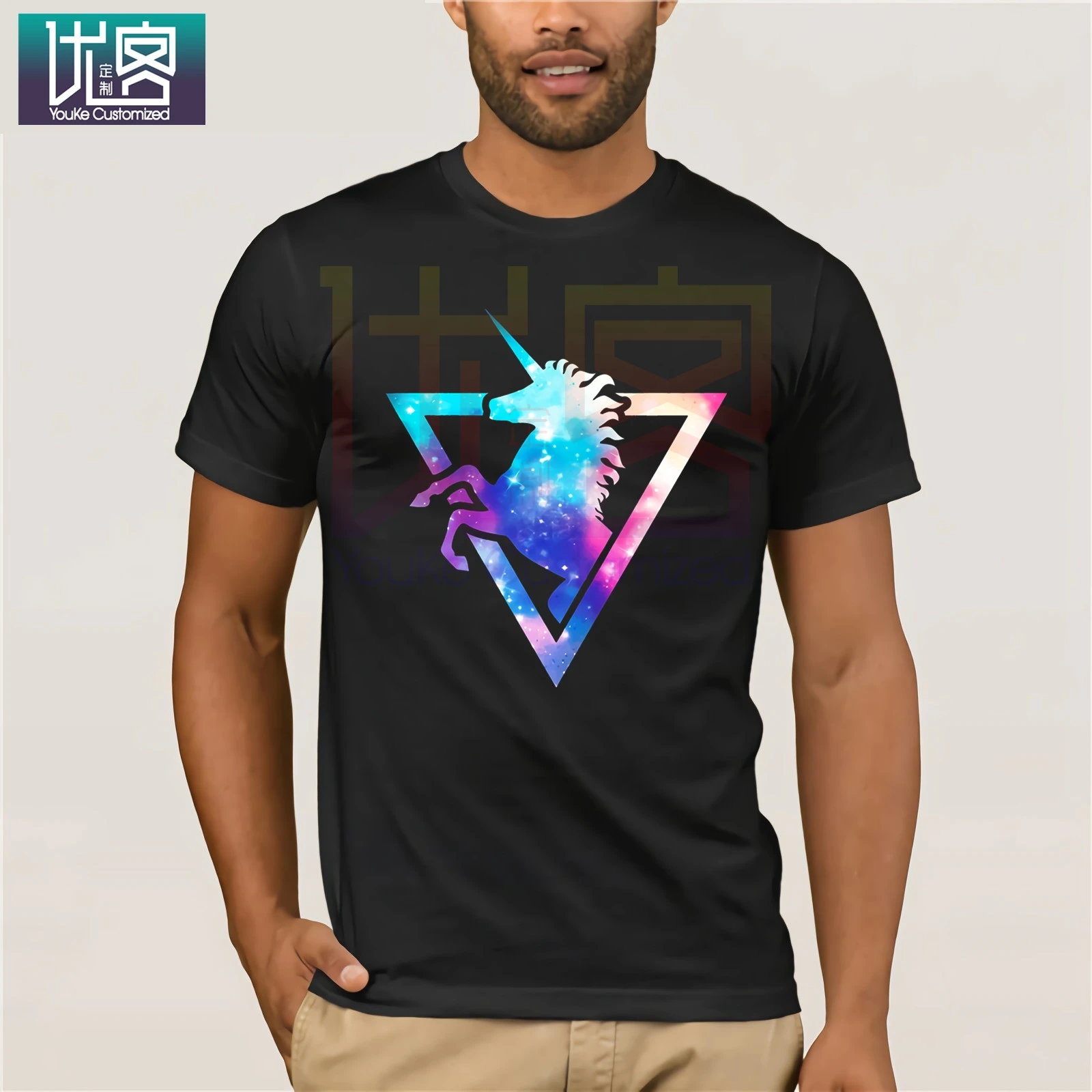 

Unicorn Male T Shirt Fashion Exercise T-Shirt Men's Short Sleeve Round Neck Tshirt Unicorn Teenboys New Coming Simple Clothing