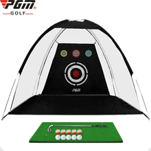 PGM 3m yetişkin çocuklar katlanır taşınabilir Golf eğitim yardımları kafes çadır Net Mat Tee açık gezi kapalı Golf kulüpleri atıcı salıncak eğitmen(China)