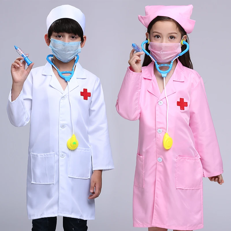 Más bien Pantano Despertar Disfraz de Doctor cirujano para niños y niñas, traje de juego de rol, bata  blanca, uniforme de enfermera, abrigo para fiesta, Cosplay, herramientas de  juego| | - AliExpress