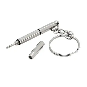 

Multifunction Eyeglass Screwdriver Mini Hand Tool 3-in-1 Eyeglass Screwdriver Sunglass Watch Repair Kit with Keychain