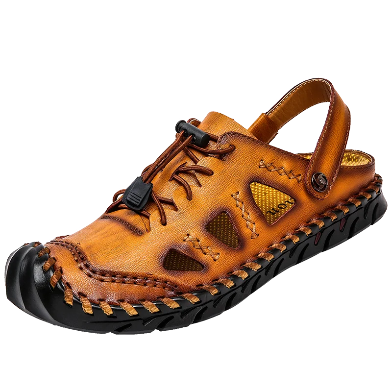 crocs leather sandals