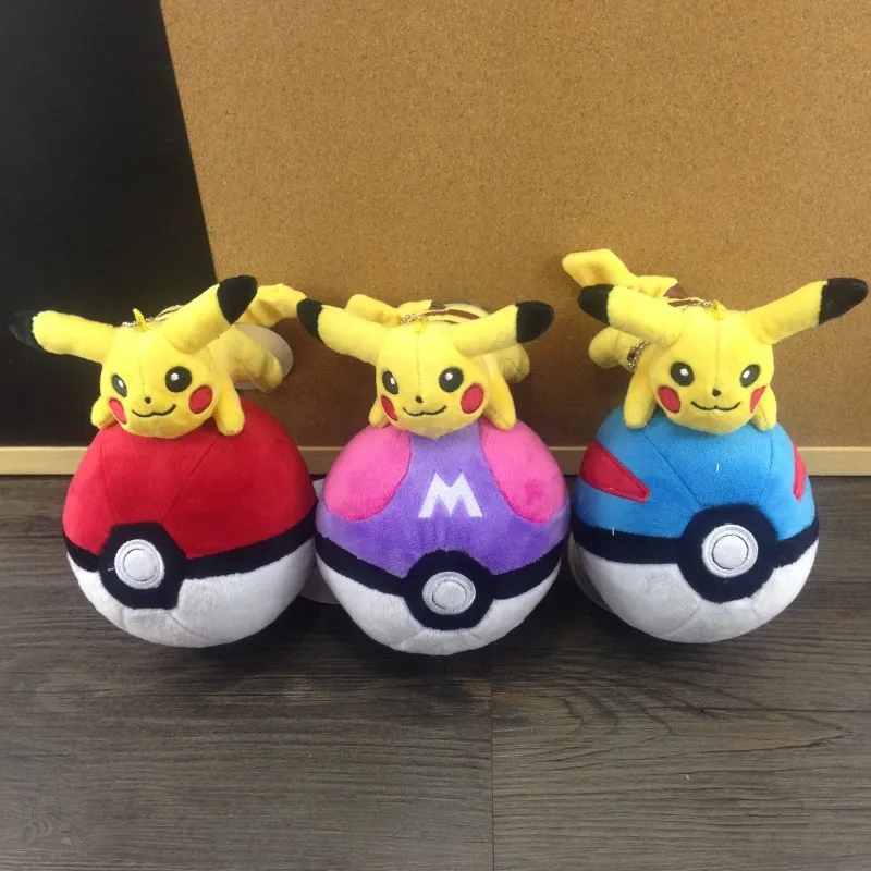 17 см TAKARA TOMY Покемон мяч Пикачу животных плюшевые игрушки для детей Рождественский подарок