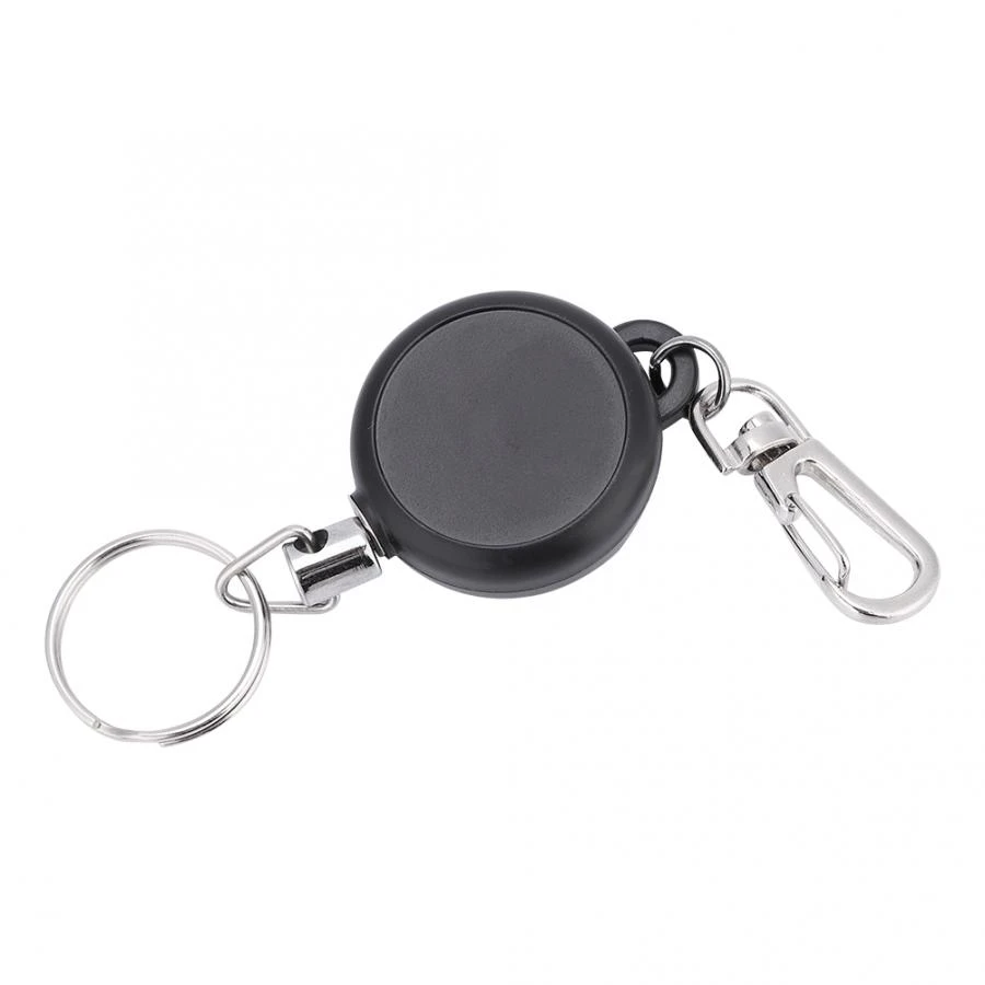 Stainless Stee Retractable Key Chain Recoil Keyring Heavy Duty Steel Cord Wire