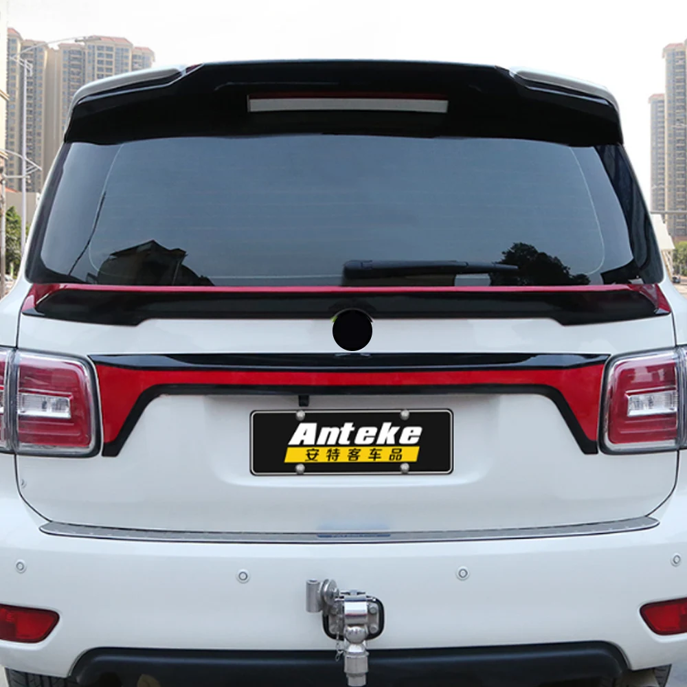 Для Nissan Patrol Y62 автомобильный Стайлинг задний багажник спойлер для губ хвост крыло накладка рамка наклейка накладка внешние аксессуары