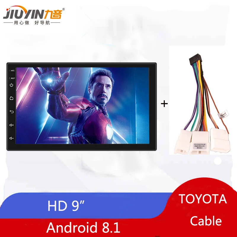 JIUYIN 9/10 дюймов Android 8,1 автомобильный мультимедийный плеер универсальный авто 2 Din стерео радио для Volkswagen Nissan hyundai Kia Toyota - Цвет: 9inch16G Toyota