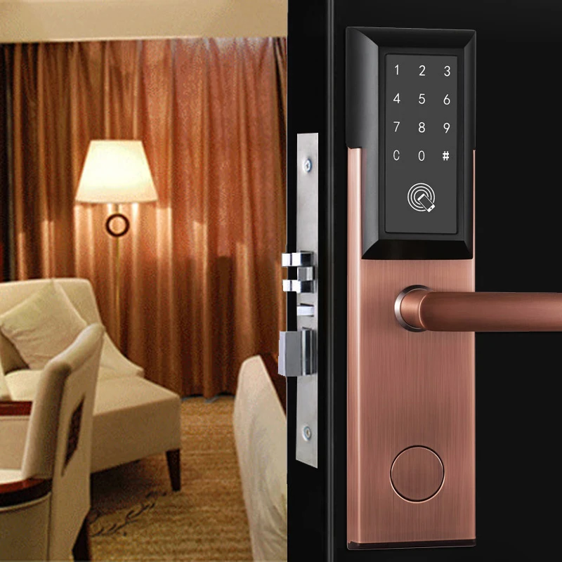 

Rfid Card Hotel Intelligent Lock Apartment Smart Access Control Electronic Door Lock Remote App Unlocks Dynamic Password Lock