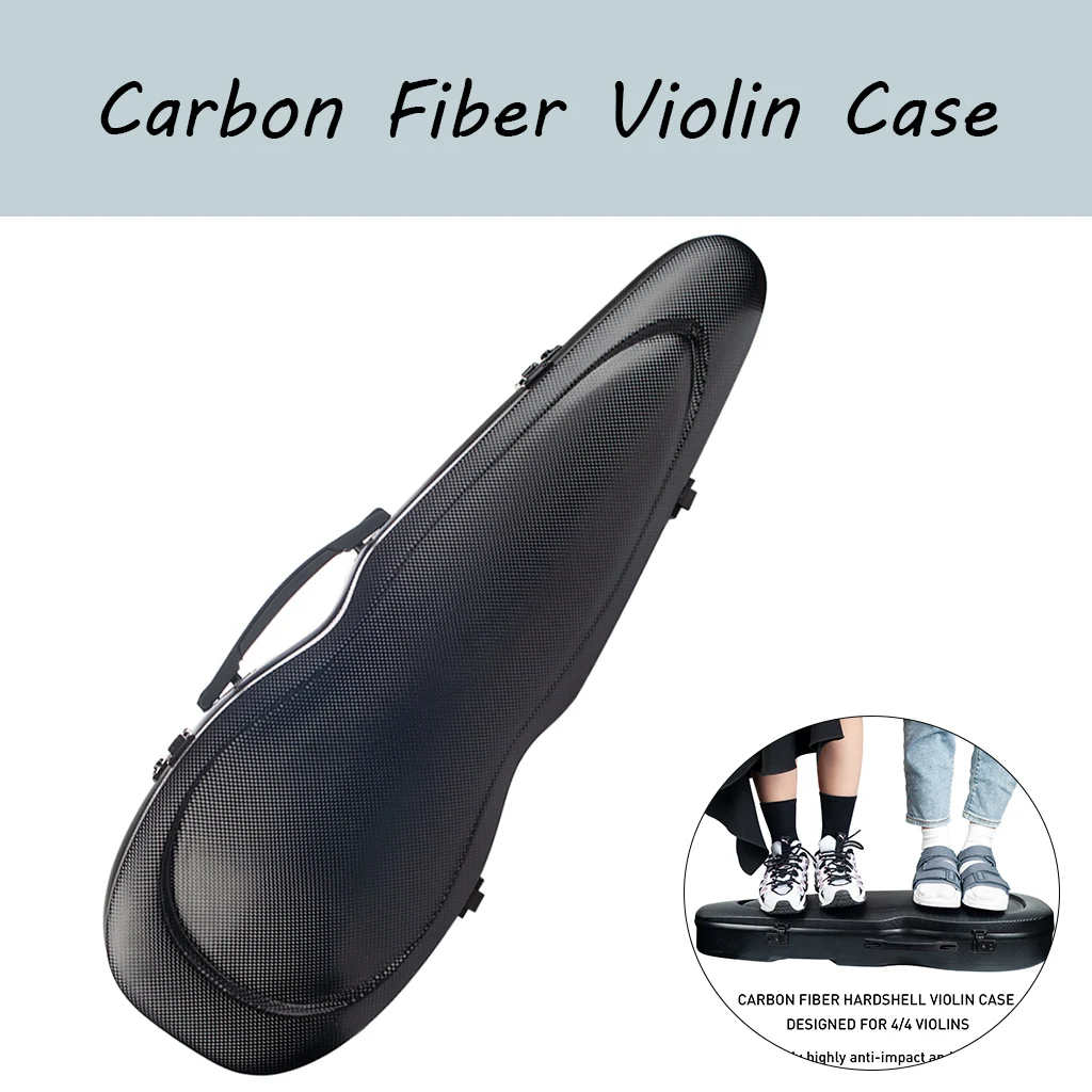 

Portable Carbon Fiber Violin Case Hardshell Storage Bag Box Bearing Weight 200KG
