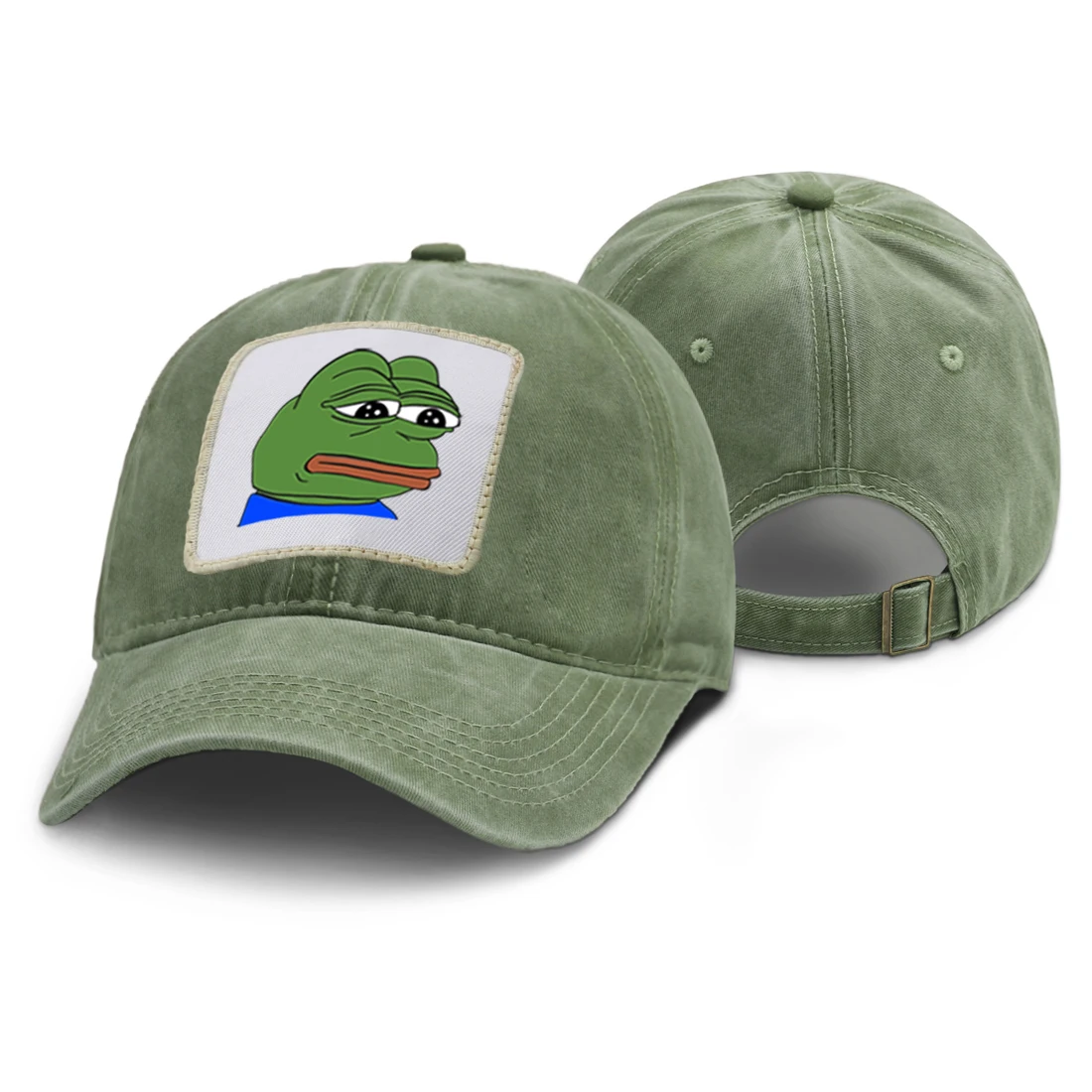 Sad Frog Print Baseball Caps Summer Snapback Gorra Black Fashion Design Hat Men Leisure Vintage Dad 2020 Woman Sunscreen | Аксессуары