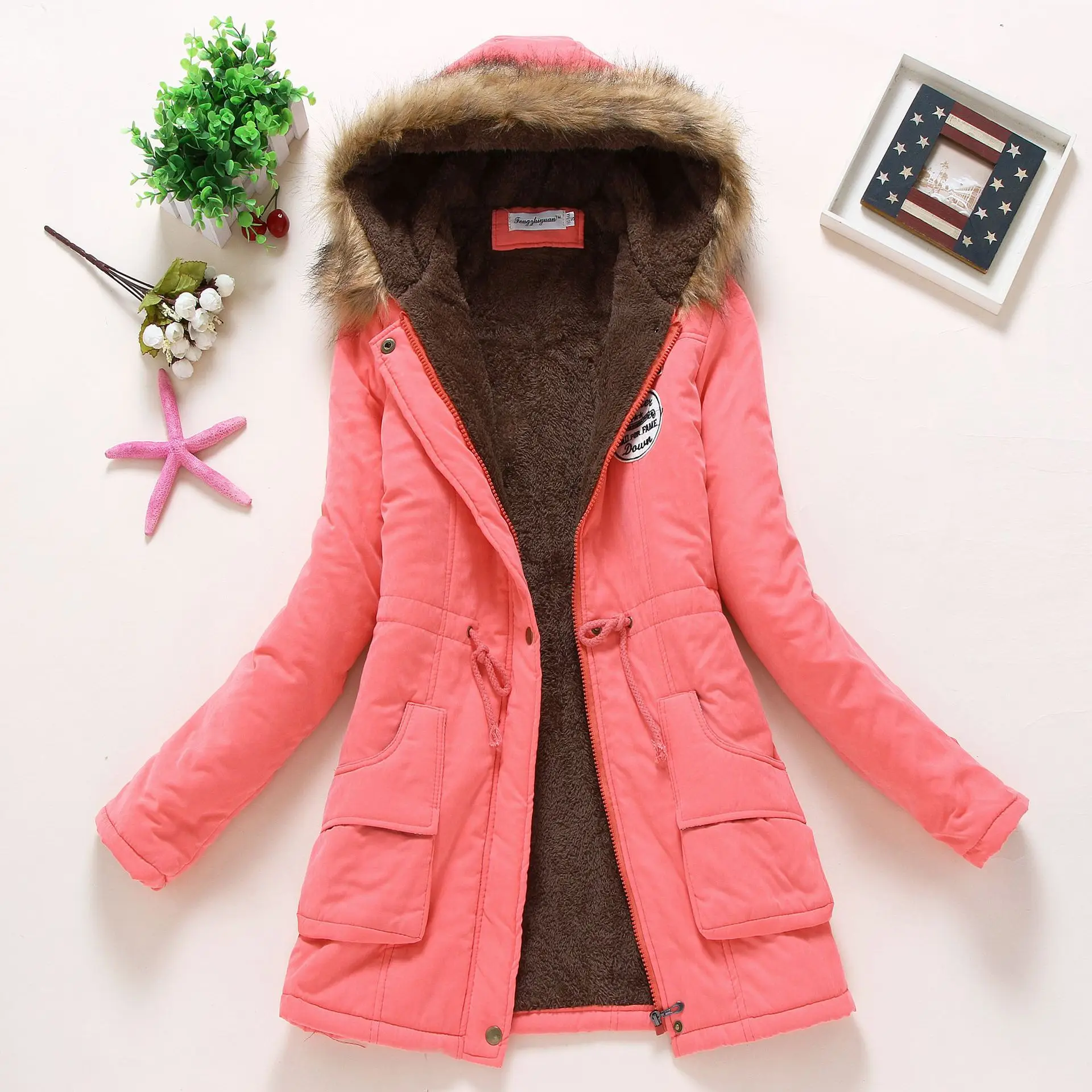 Зимняя одежда для беременных, пальто для беременных, парка, однотонные тонкие теплые топы, верхняя одежда, Одежда для беременных, осенняя верхняя одежда, куртка - Цвет: Pink03