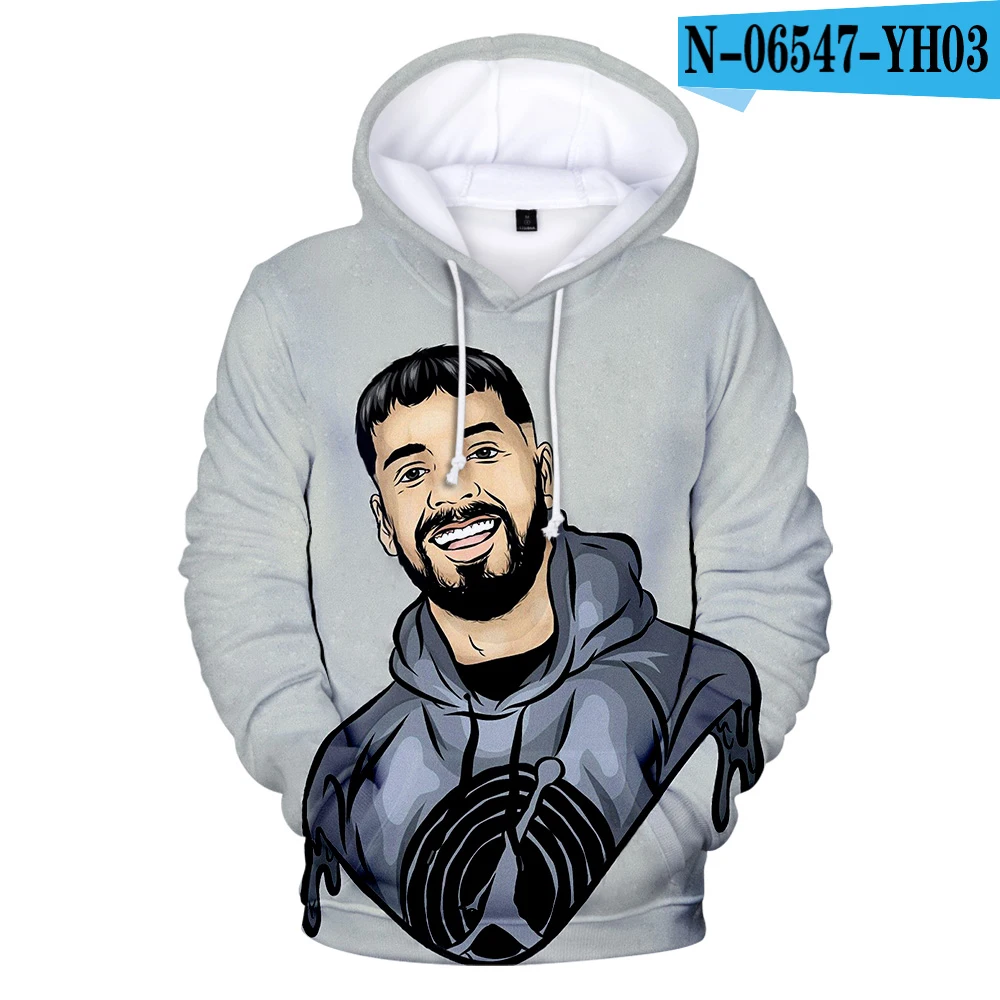 Anuel AA Мужская толстовка модная настоящая Hasta La Muerte Толстовка с принтом хип хоп 3D принт осень зима длинный рукав - Color: one