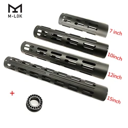 Tático 7 10 12 15 polegadas livre flutuante M LOK handguard rosca 308 porca de aço rifle ar15 m4 m16. 223 5.56 caça acessórios