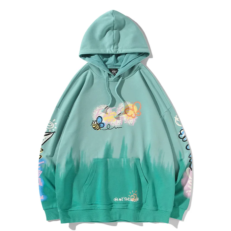 

Little monster changing hoodie man and women long sleeve pullover kangaroo pocket sweatshirt casual loose couple tops hoodies