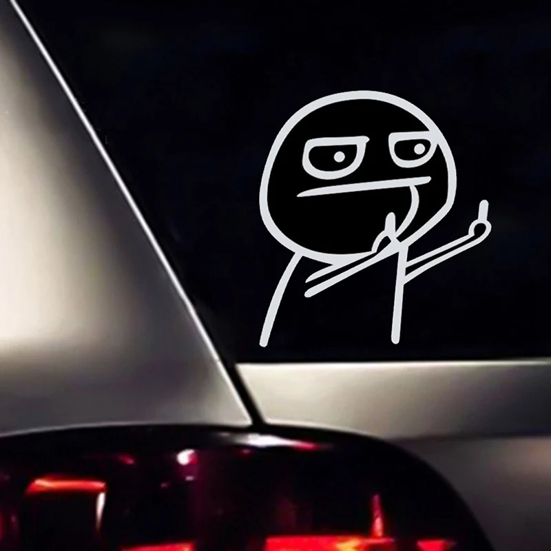 1 шт. Авто из мультфильма Тачки JDM Забавный средний палец Светоотражающие