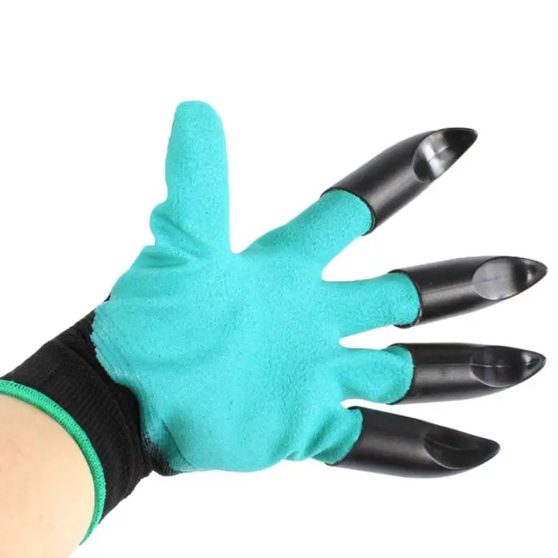 Садовые Перчатки ABS пластиковые садовые Genie резиновые перчатки с кончиками пальцев острые когти для копания посадки Прямая поставка