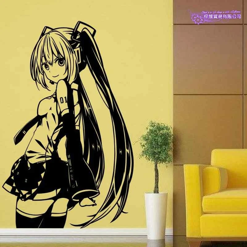 Hatsune Miku Wall Stickers Vinyl Anime Decal Decor Home Decorative Decoration Hatsune Miku Car Sticker