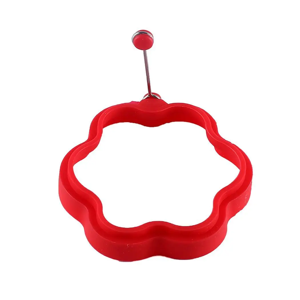 red flower shape Силиконовая форма для яичницы для приготовления блинов. Вы можете использовать яичницу для приготовления блинов - Цвет: red flower shape