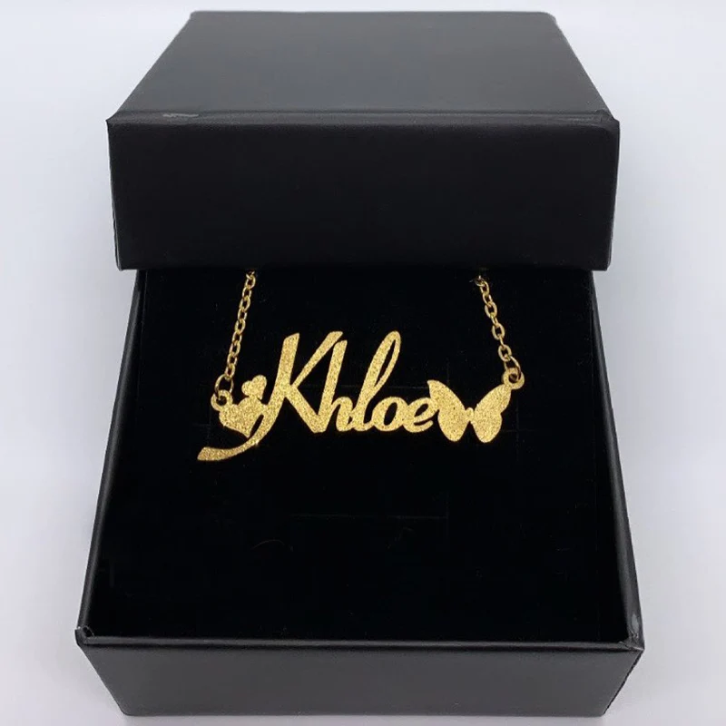 Custom Necklace Matte Stainless Steel 