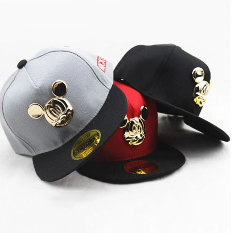

Mickey Ear Adjustable Cap Golden Ear Baby Girls Hats For Baby Boys Accessories 2020 Cartoon Sports Baseball Hip Hop Cap