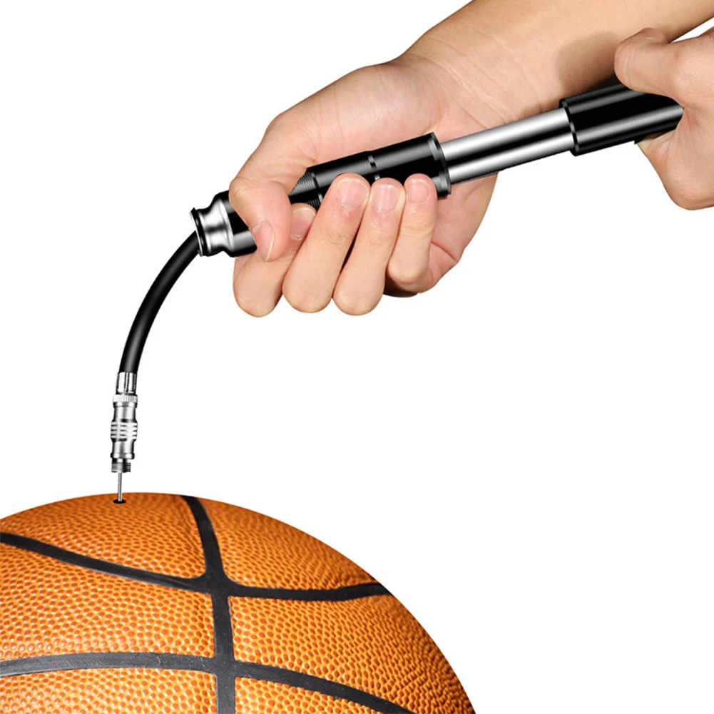 Retractable Mini Bicycle Pump 120PSI Road Bike High Pressure Tyre Aluminium Alloy Ultralight Inflator Schrader Presta Basketball