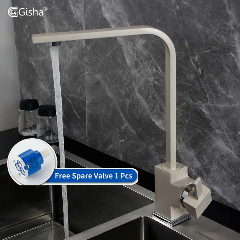 

Gisha Kitchen Faucet Cold and Hot Water mixer Single Handle single hole Swivel Spout Kitchen Water Sink Mixer Tap torneira G2034