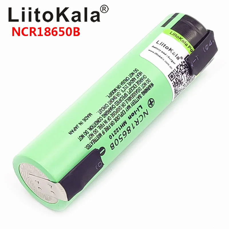 

2019 Liitokala new original NCR18650B 3.7V 3400mAh 18650 rechargeable lithium battery for battery + DIY nickel piece
