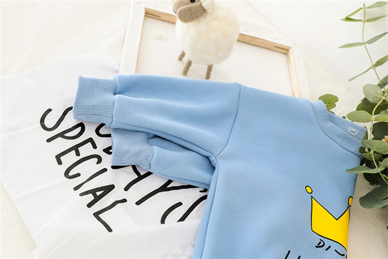 WENWENDEXINGFU, осенняя одежда для малышей, комплекты одежды для маленьких девочек и мальчиков, теплые плюшевые топы и штаны, Детский костюм